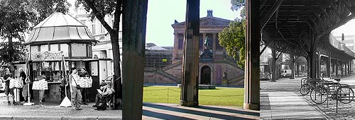 Streetimbiss at the Heinrichsplatz, Kreuzberg - Alte Nationalgalerie, Mitte - Under the subway, Kreuzberg